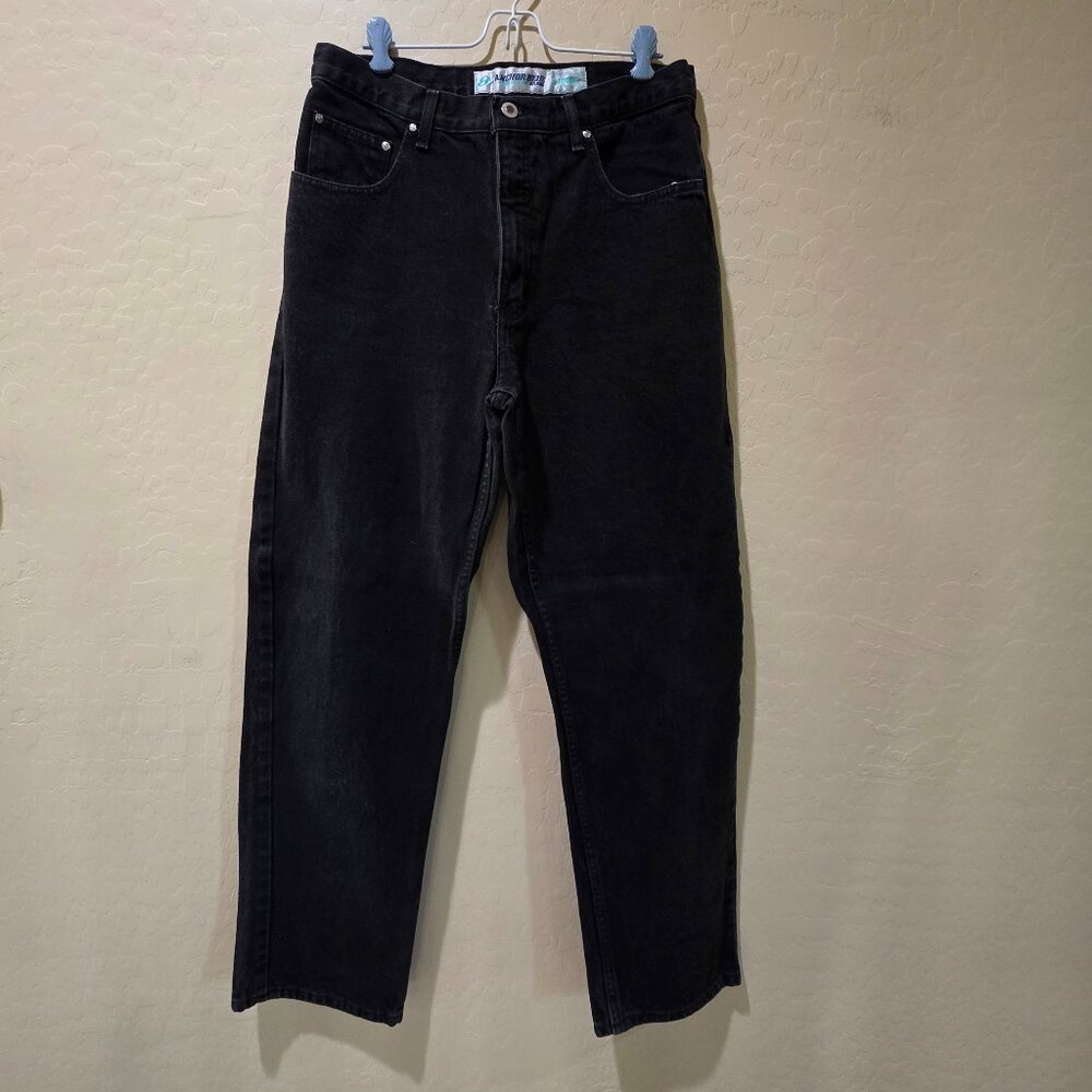 Black Vintage Anchor Blue Brand Denim Loose Fit Jean Women's Jeans 32" x 30"